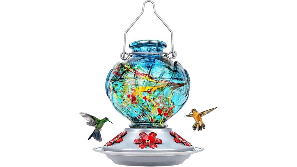 attractive glass nectar feeder