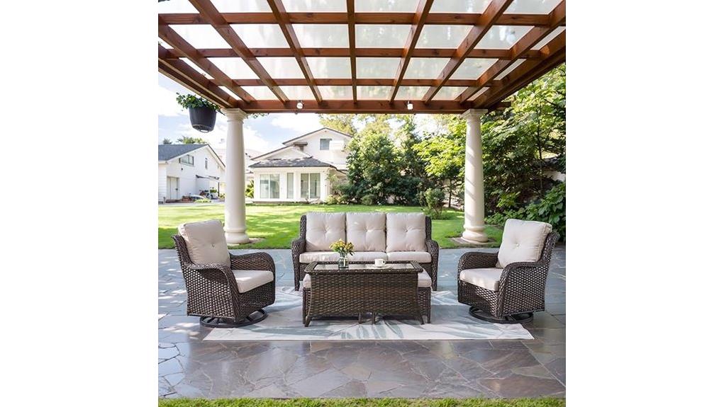 belord wicker patio set