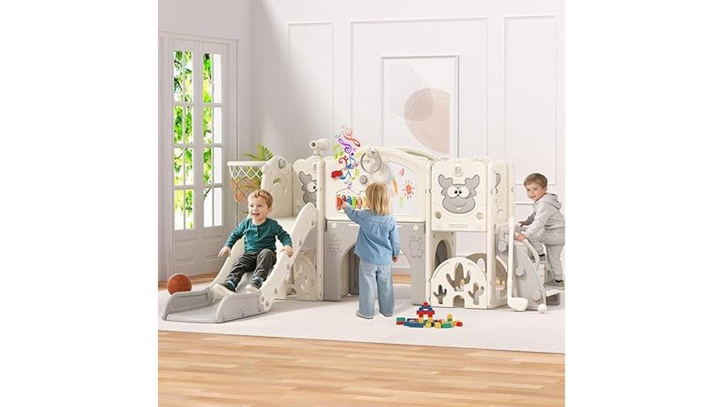 bierum toddler slide with hoop