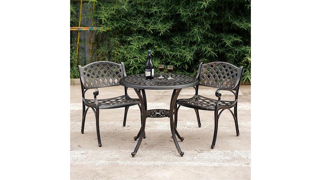 cast aluminum patio dining set cast aluminum patio dining set