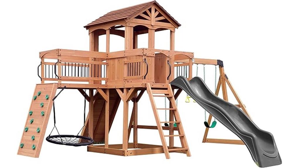 cedar wood swing set cedar wood swing set