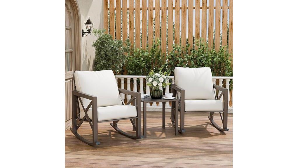 charming outdoor rocking bistro