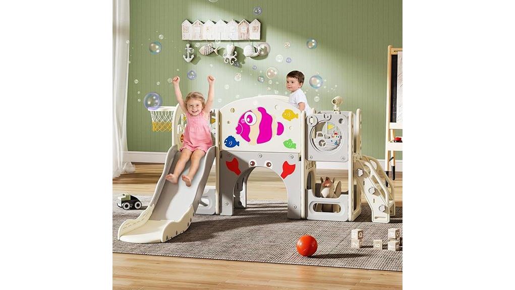 colorful adjustable multi activity slide