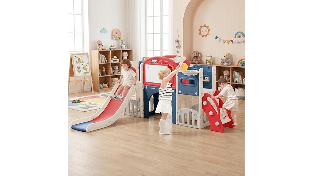 colorful toddler backyard slide