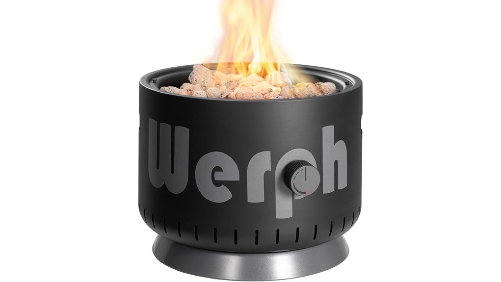 compact 17 inch propane firepit