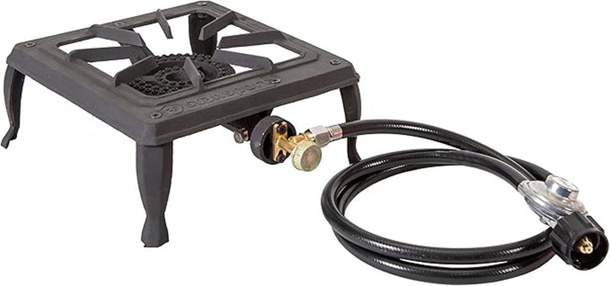 compact durable cast iron stove