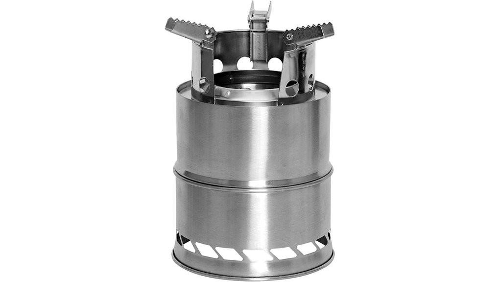 compact durable stainless camping stove