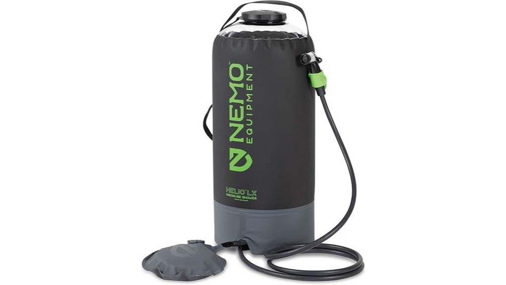 compact heated portable shower