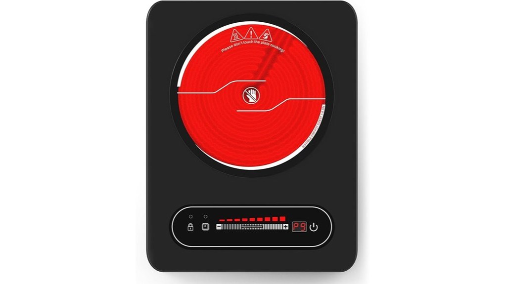 compact portable single burner cooktop
