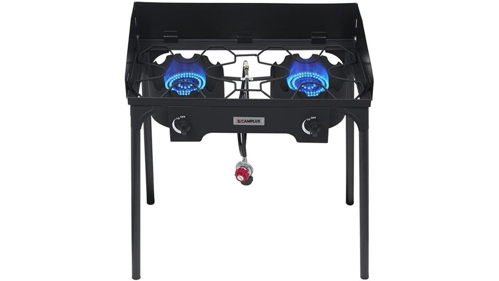 compact portable two burner stove