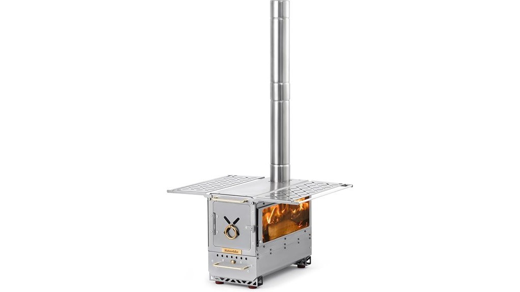 compact portable wood burning tent stove