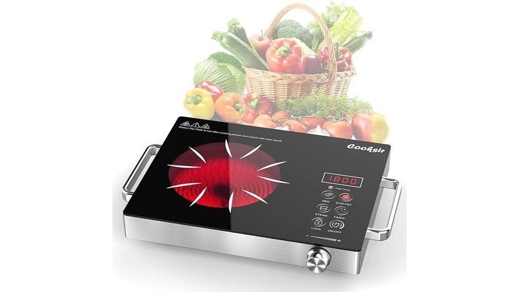 compact single burner electric cooktop