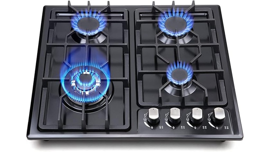 compact stainless steel cooktop