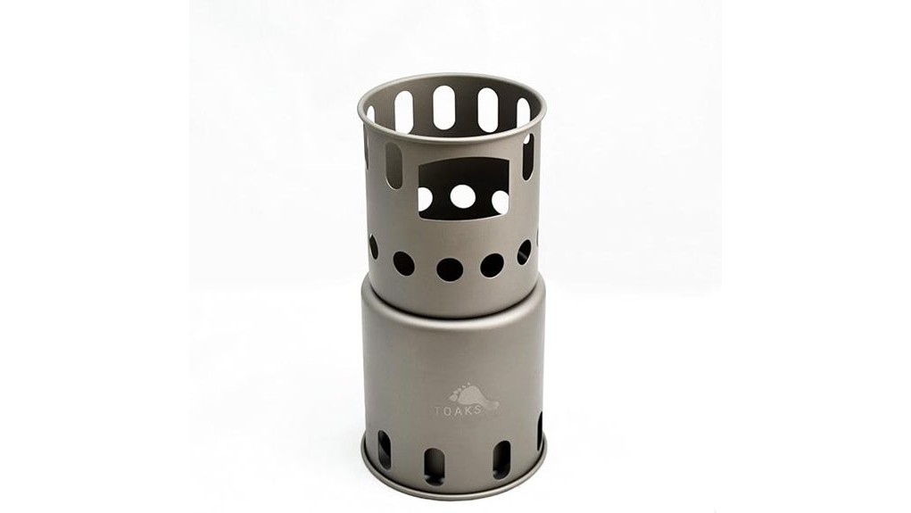 compact titanium collapsible wood burning stove