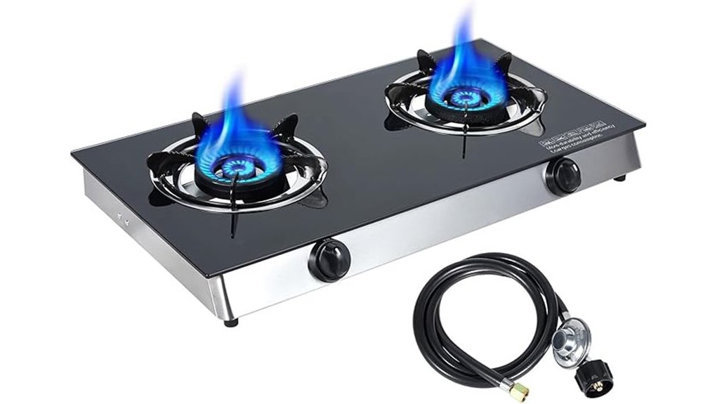 compact two burner propane cooktop compact two burner propane cooktop