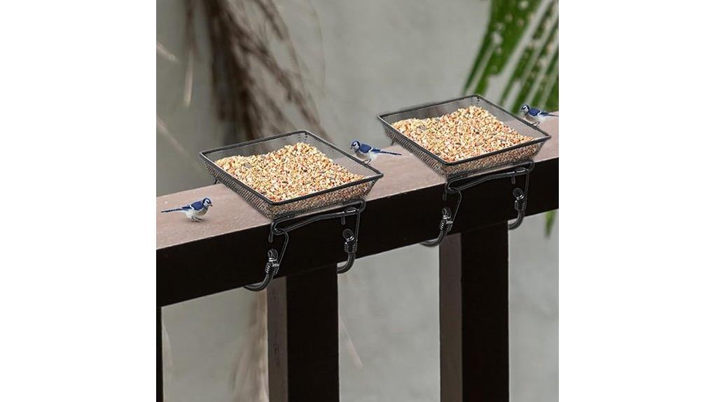 deck railing bird feeder tray