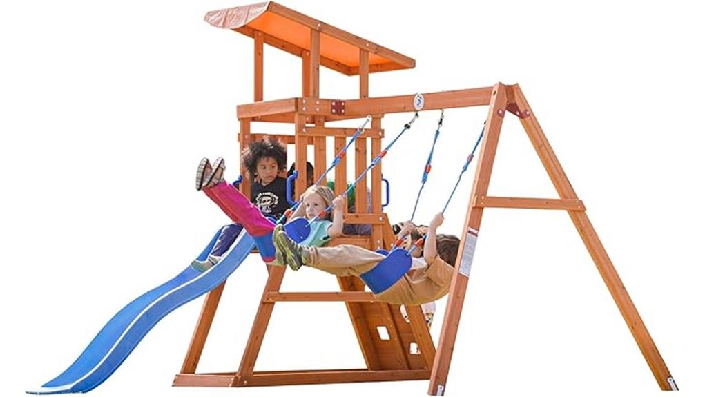 dolphin wooden backyard swingset dolphin wooden backyard swingset