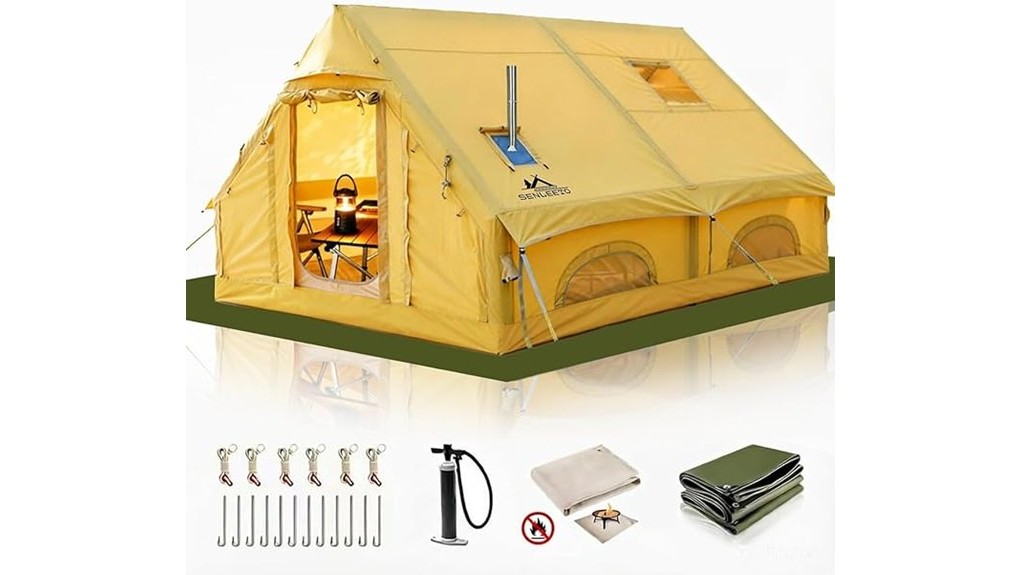 eight person inflatable camping tent
