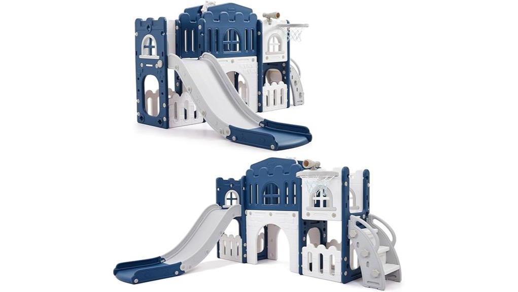 eight piece toddler playset slide