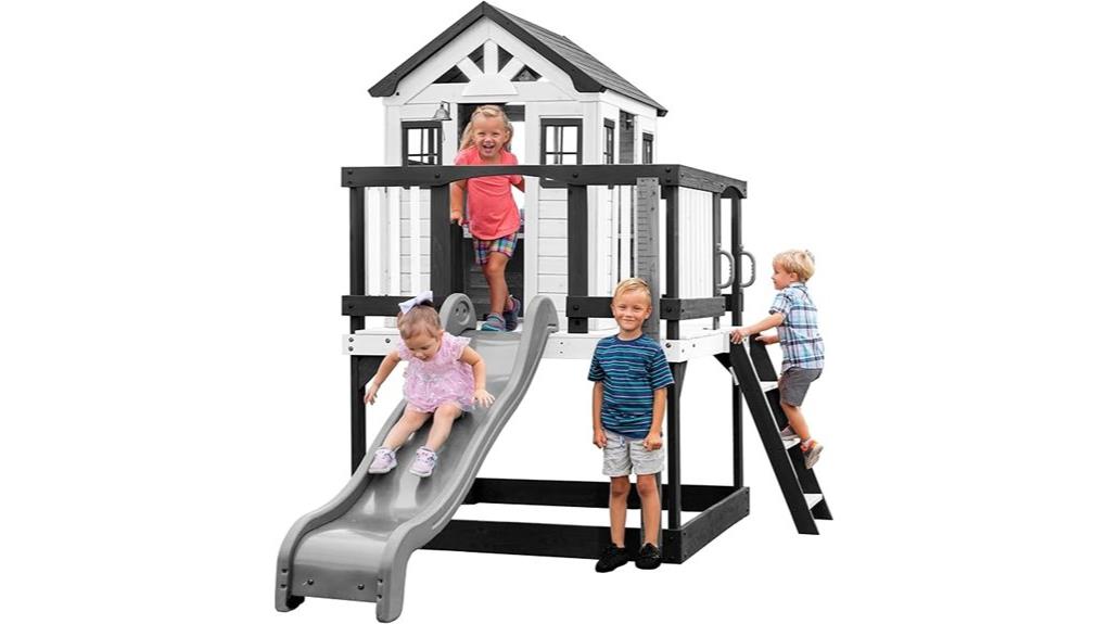 elevated cedar kids playhouse