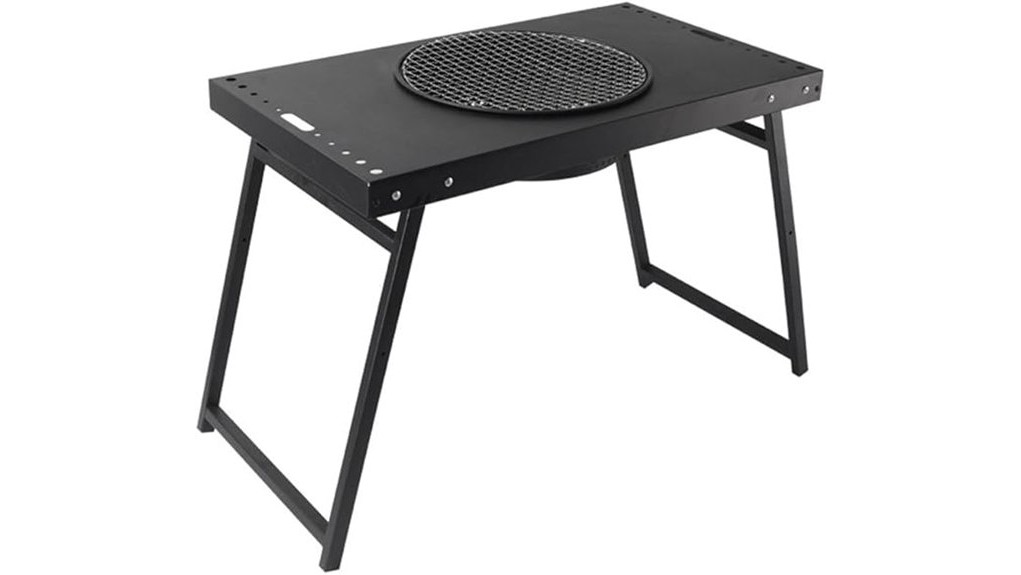 foldable portable tabletop charcoal grill