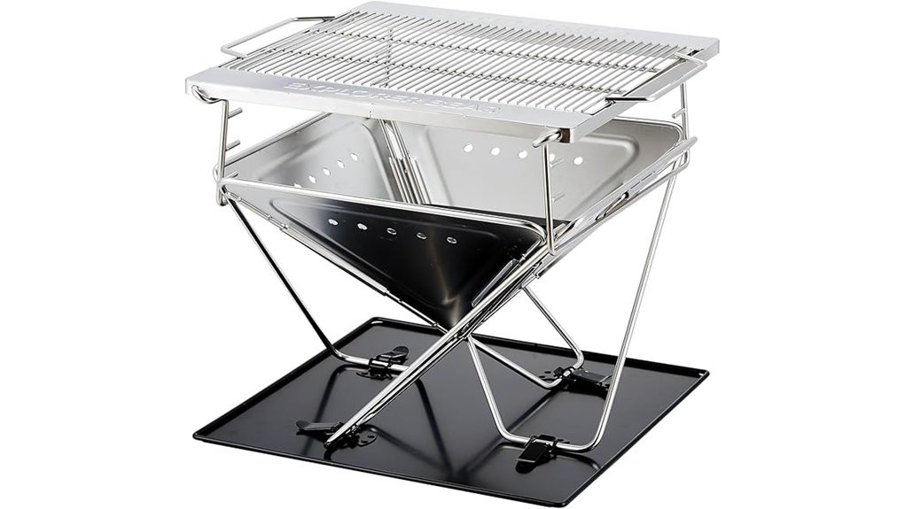 foldable stainless steel grill