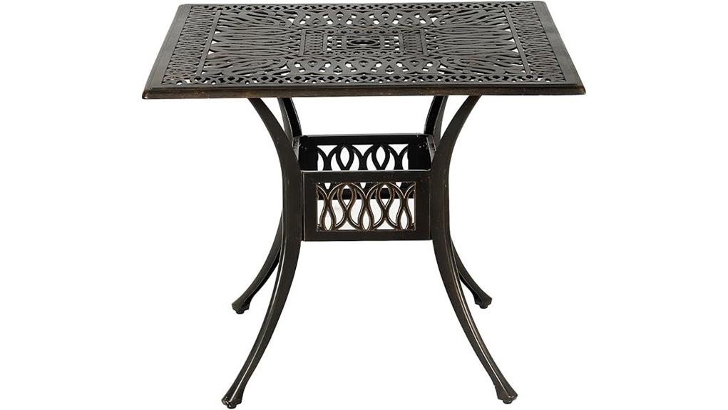 grepatio 35 4 inch aluminum dining table