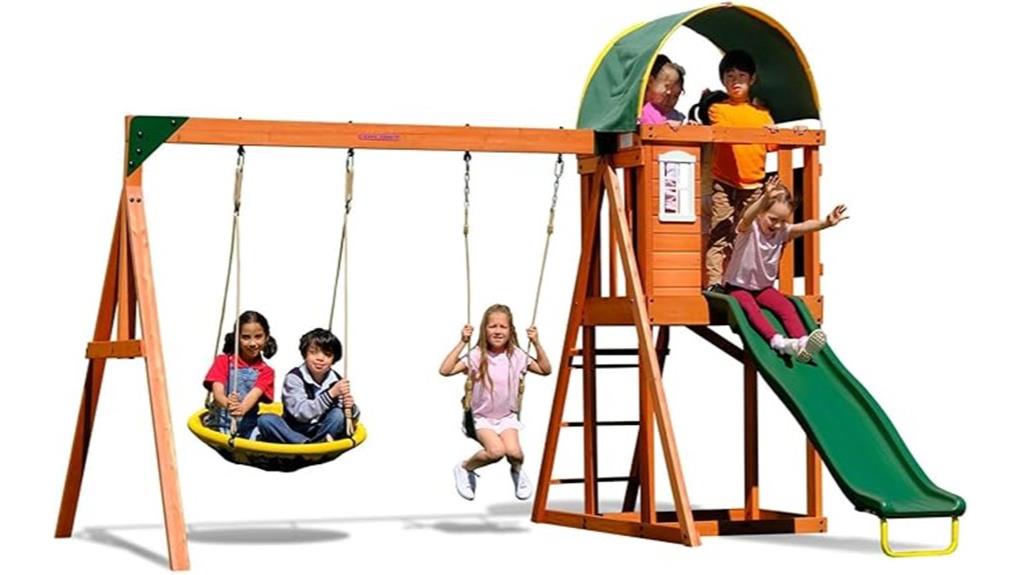 heavy duty cedar a frame swing