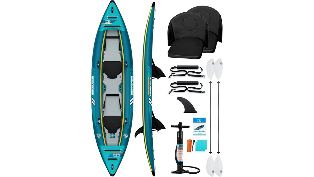 inflatable sit in recreational kayak