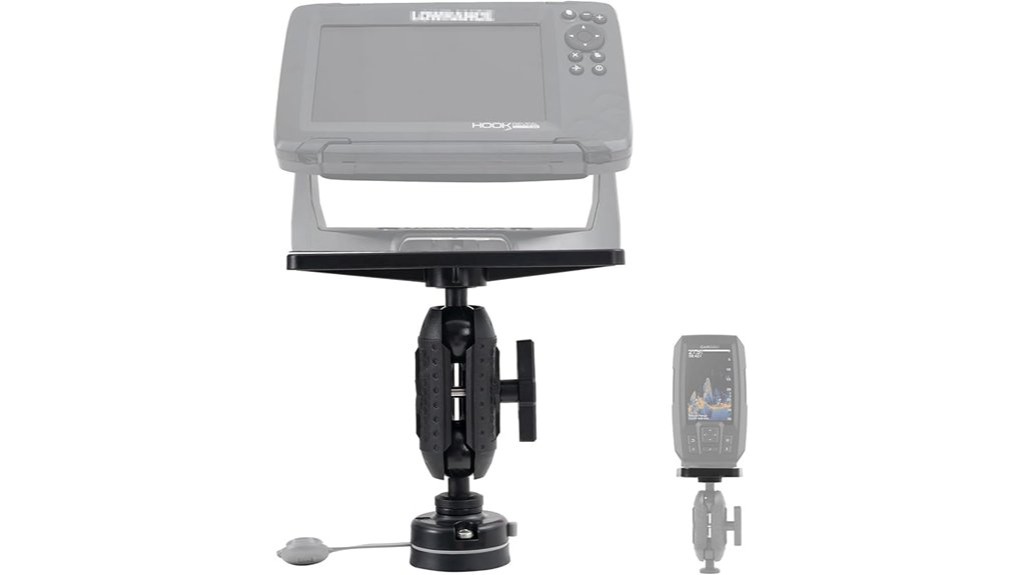 kayak mounted hitorhike fishfinder mount