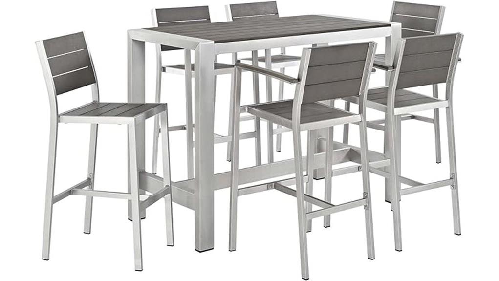 lightweight modern outdoor dining set