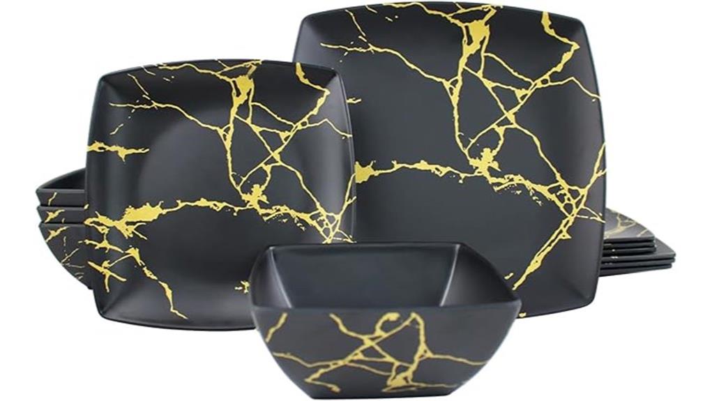 melamine floral 26 piece dinnerware