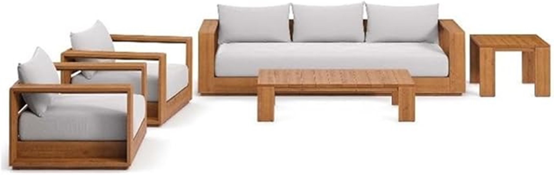 modway tahoe acacia 5 piece