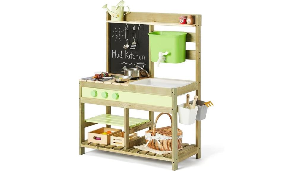 outdoor giant bean mud kitchen