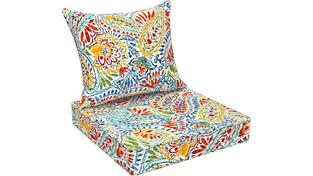 outdoor paisley multi cushion set