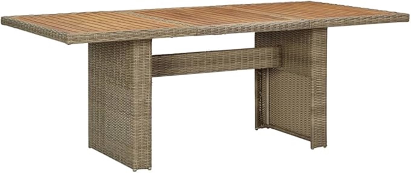 outdoor rattan glass top versatility
