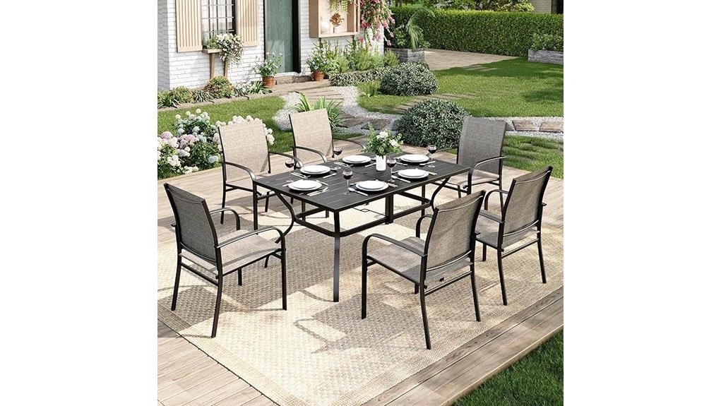 outdoor wicker dining set