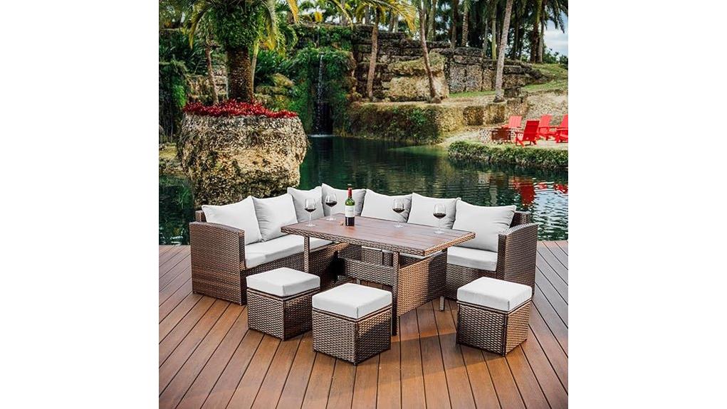 outdoor wicker patio set