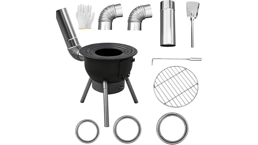 outdoor wood burning stove chimney