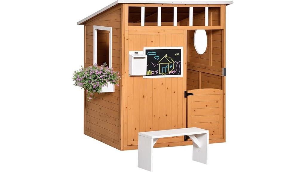 outdoor wooden kids playhouse