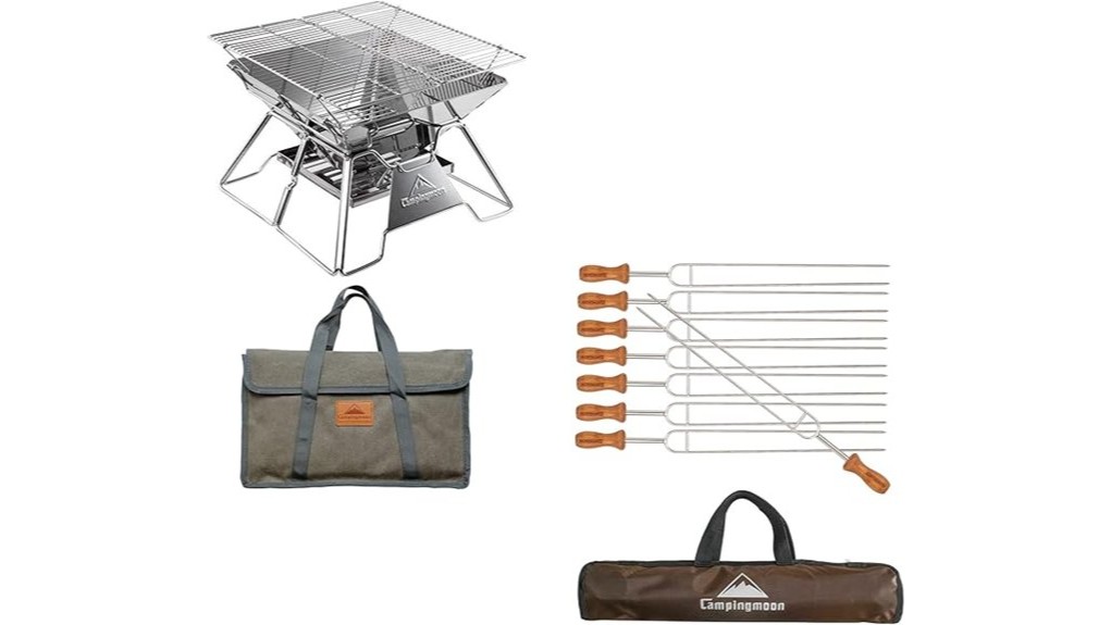 portable grill with skewers