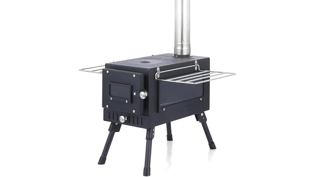 portable steel wood burning tent stove