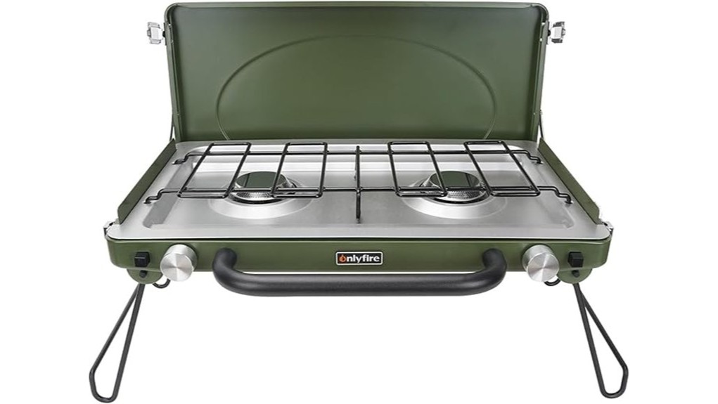 portable two burner camping stove