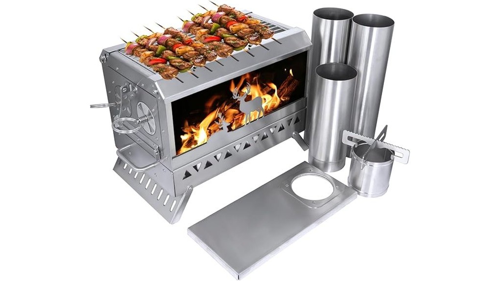 portable wood burning tent stove