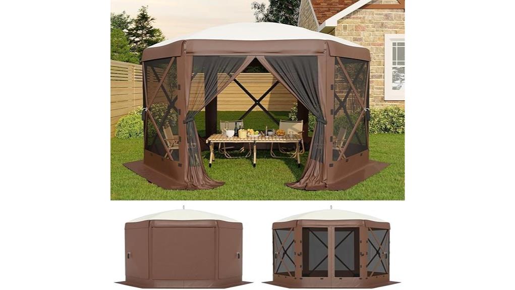 spacious six sided pop up gazebo spacious six sided pop up gazebo