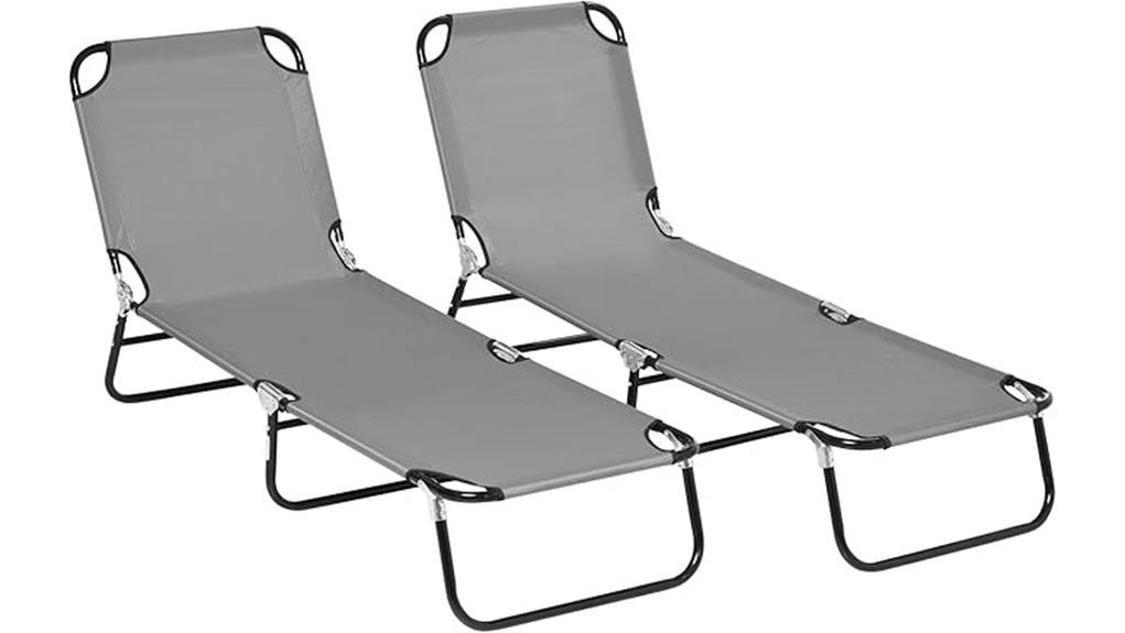 sturdy adjustable outdoor chaise
