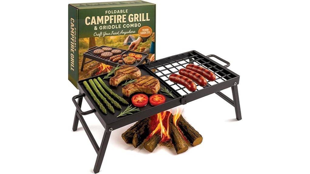 sturdy carbon steel foldable grill