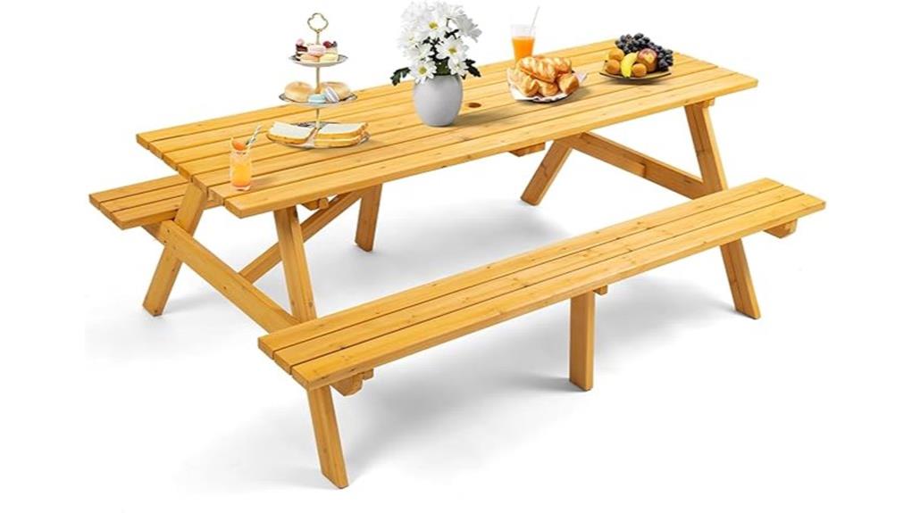 sturdy eight person wooden picnic table sturdy eight person wooden picnic table