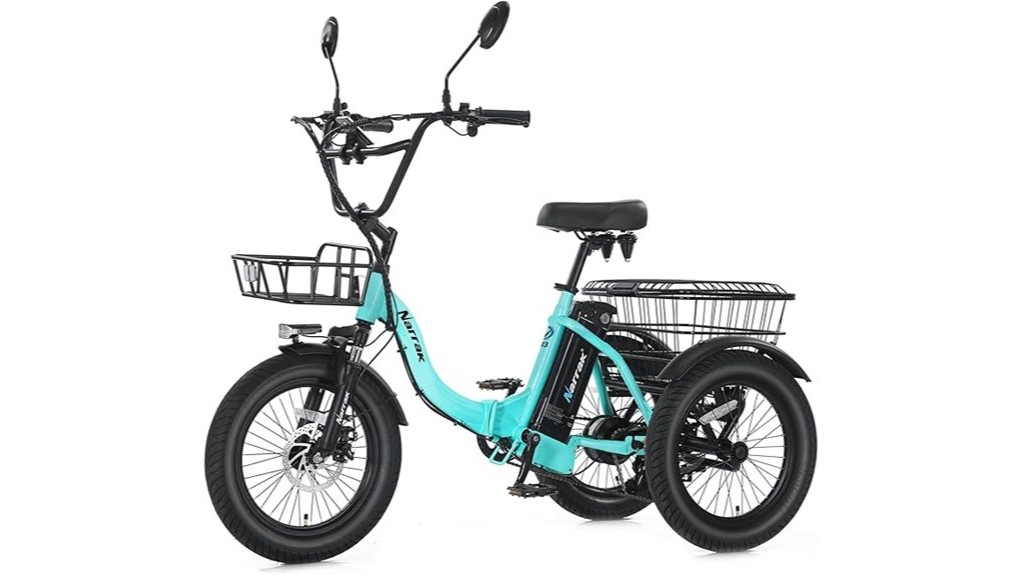 three wheeled electric adult tricycle