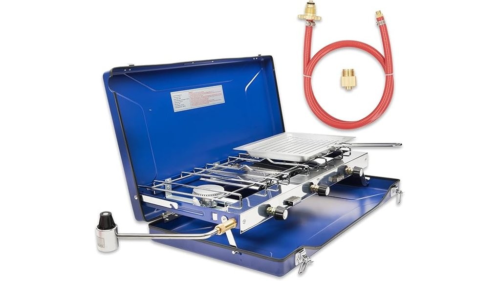 two burner portable camping stove